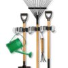 Wandmontage Bezem- en Dweilhouder Organizer, 3 Sleuven 4 Haken, RVS Garageopslag 6 Wandmontage Bezem- en Dweilhouder Organizer, 3 Sleuven 4 Haken, RVS Garageopslag