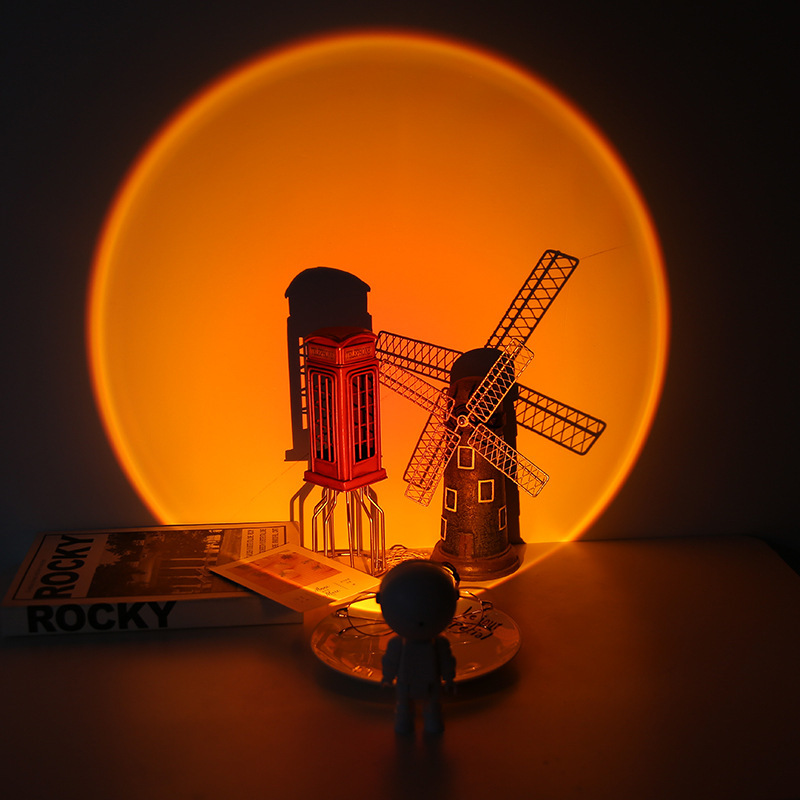 Oplaadbare Astronaut Robot Regenboogprojectie Zonlamp Tafellamp Zonsondergang Sfeerlamp Dimbaar 3 Oplaadbare Astronaut Robot Regenboogprojectie Zonlamp Tafellamp Zonsondergang Sfeerlamp Dimbaar - afbeelding 3