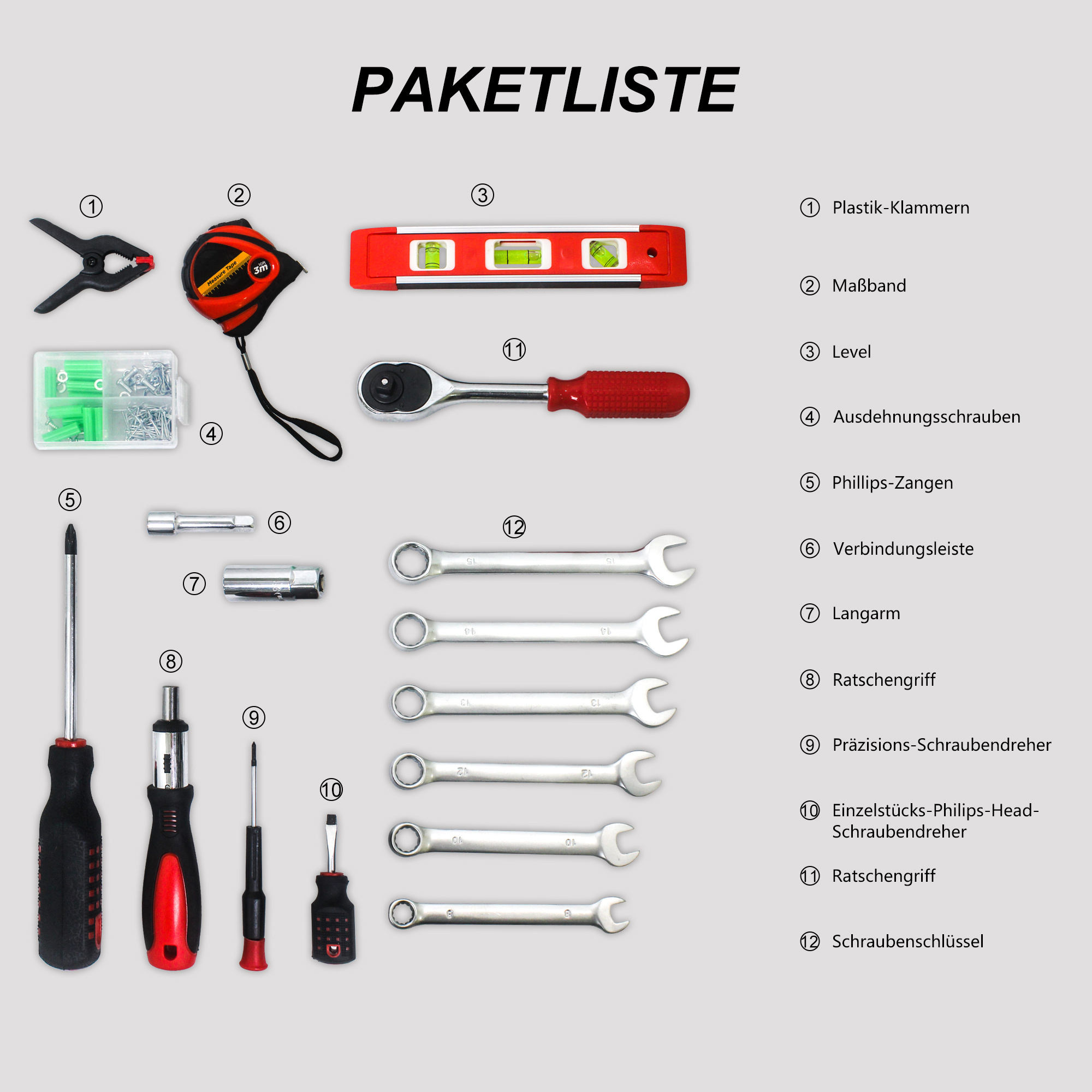 Zwarte Gereedschapskoffer met Gereedschapsset 238-Delig 4 Zwarte Gereedschapskoffer met Gereedschapsset 238-Delig - Afbeelding 4