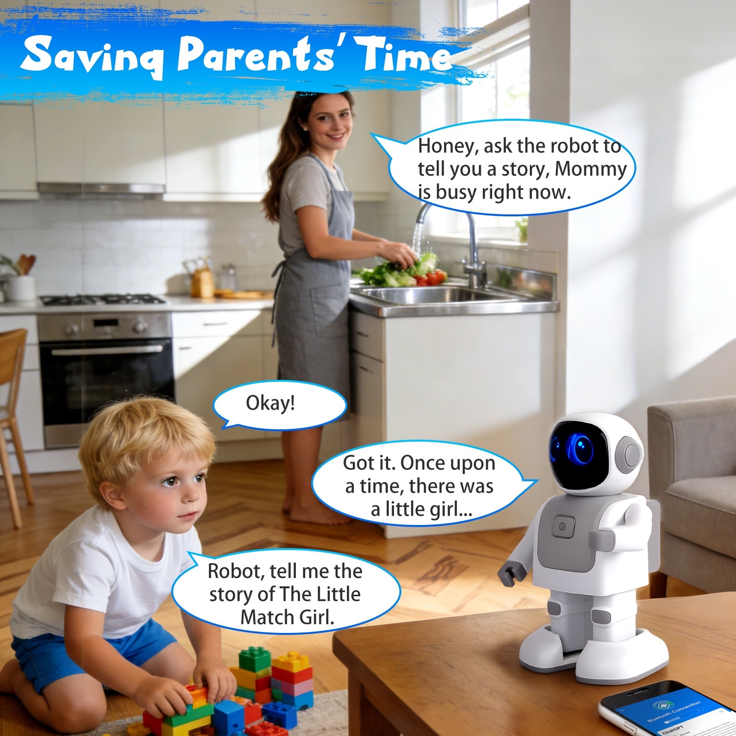 AI Dansende Robot Speelgoed - Slimme Interactieve Leer- en Entertainmentrobot voor Kinderen met Bluetooth Muziek, Programmeerbare Bewegingen en Spraakassistent 5 AI Dansende Robot Speelgoed - Slimme Interactieve Leer- en Entertainmentrobot voor Kinderen met Bluetooth Muziek, Programmeerbare Bewegingen en Spraakassistent - afbeelding 5