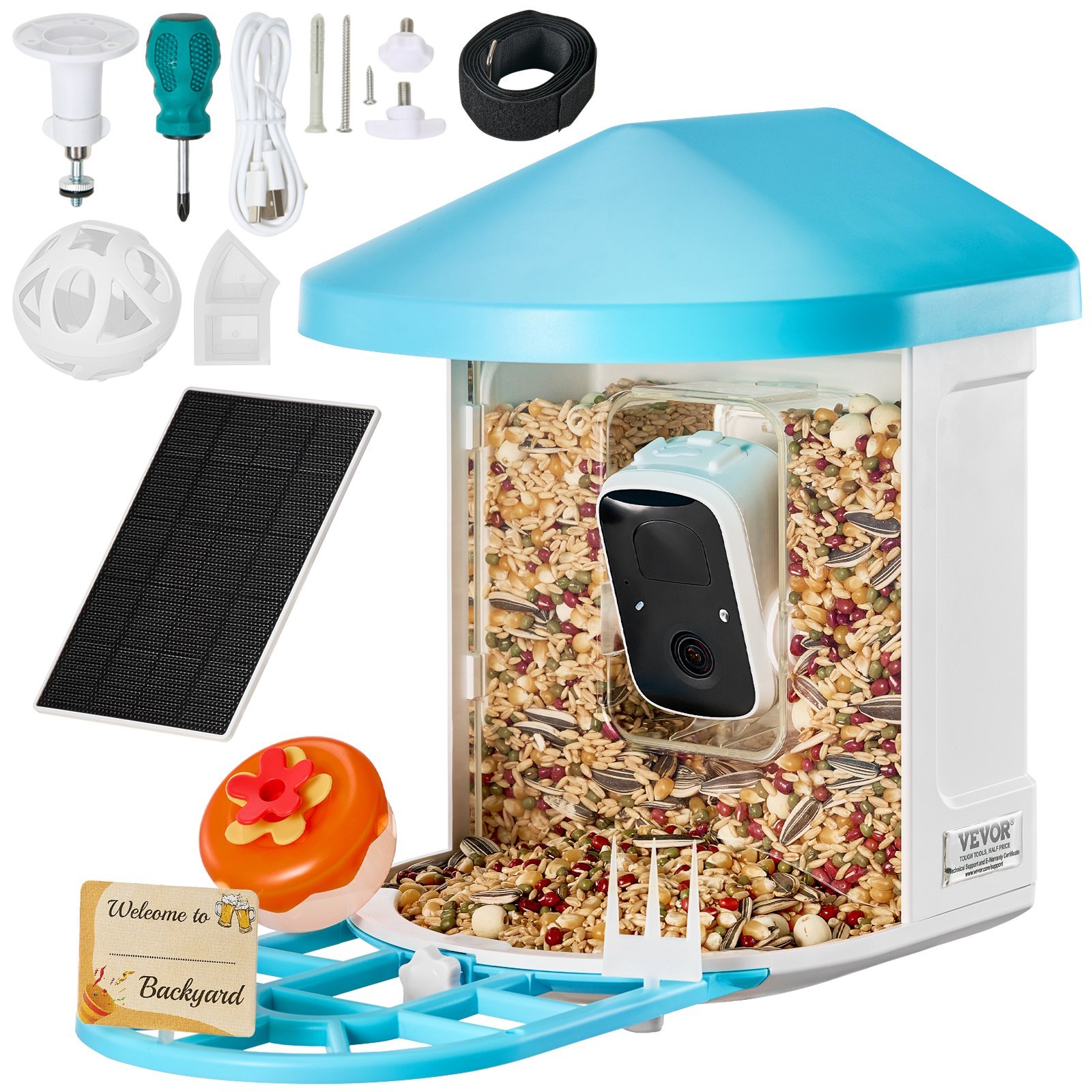 VEVOR Smart Bird Feeder With Camera 2K HD AI Identify Bird Species Auto Capture 19 VEVOR Smart Bird Feeder With Camera 2K HD AI Identify Bird Species Auto Capture - Afbeelding 3