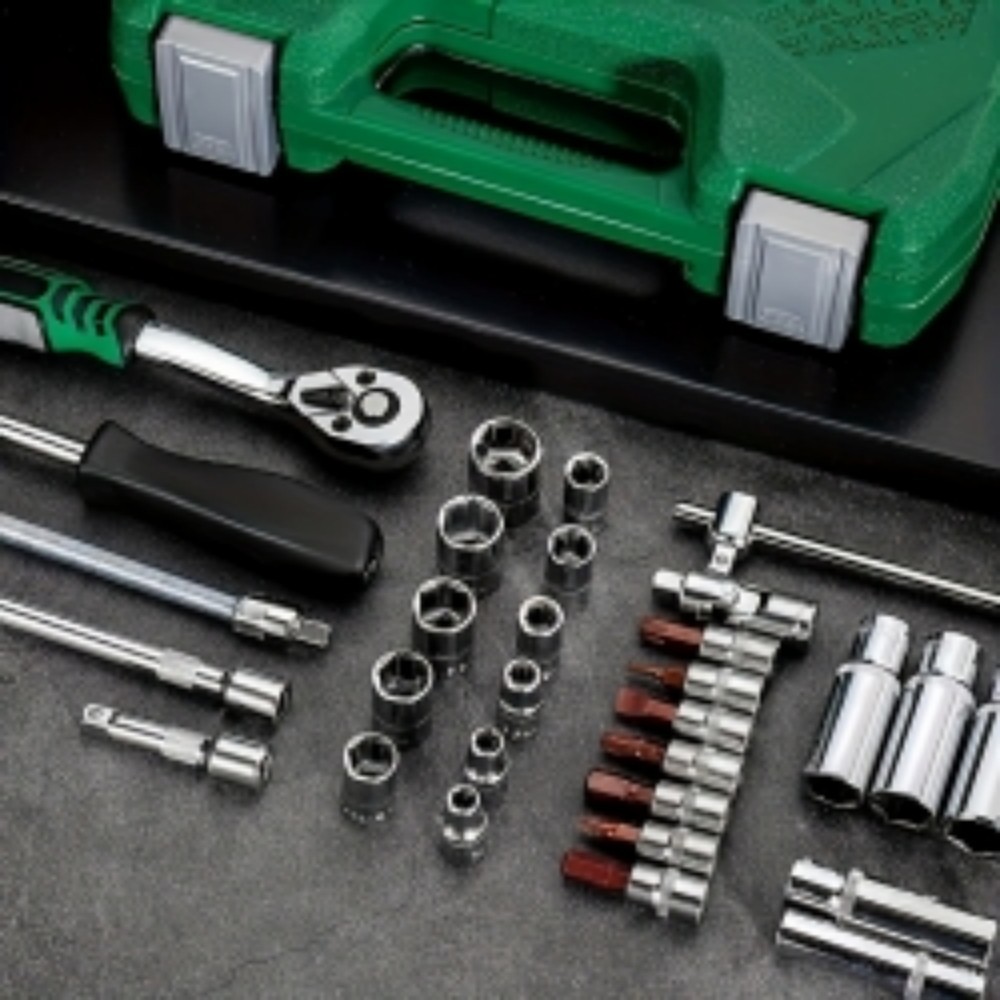 46-Delige 1/4 Ratelsleutel Combinatie Dopsleutelset voor Autoreparatie 2 46-Delige 1/4 Ratelsleutel Combinatie Dopsleutelset voor Autoreparatie - Afbeelding 2