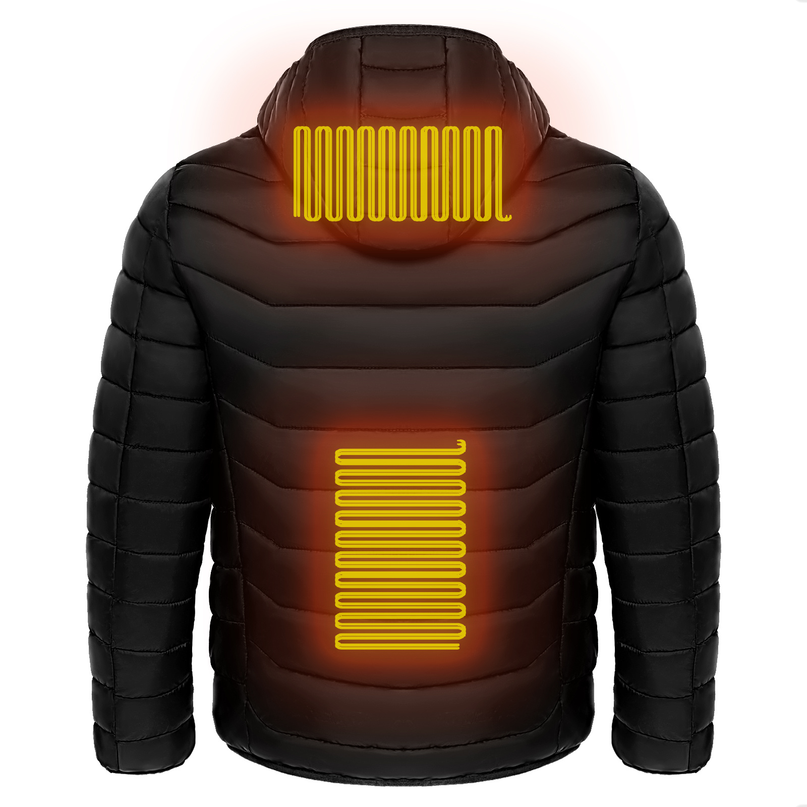 Men Heated Puffer Jacket Electric Heating Coat Insulated Hood Windbreaker 9Heat Zones - Image 4