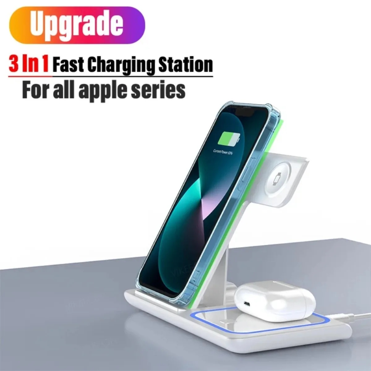 3-in-1 Draadloze Reis Oplaadstandaard voor iPhone, Apple Watch, AirPods, Opvouwbaar Snellaadstation 6 3-in-1 Draadloze Reis Oplaadstandaard voor iPhone, Apple Watch, AirPods, Opvouwbaar Snellaadstation - Afbeelding 6