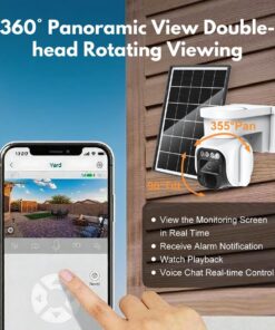 Alternative view of Cellular Security Camera Outdoor Wireless, No WiFi Needed Solar Powered 4G LTE Camera, 2K Color Night Vision, PIR Motion Sensor, 360 Live View, Two-Way Audio, SIM Card & SD Card Included