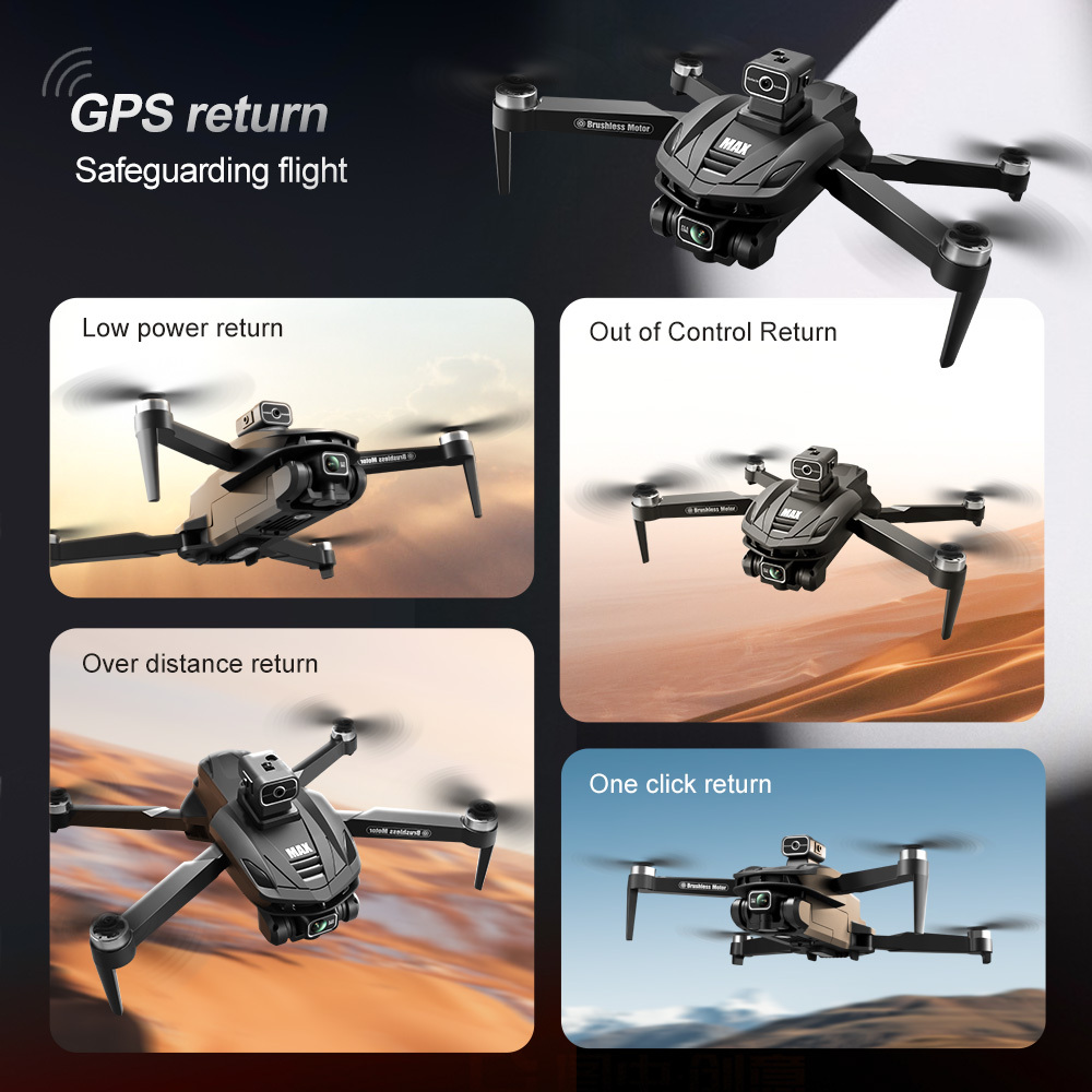 V168Pro Max Drone 8K HD 4.5-inch Screen, With GPS Positioning Function. 56 V168Pro Max Drone 8K HD 4.5-inch Screen, With GPS Positioning Function. - Afbeelding 2