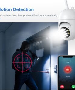 Alternative view of 1080P Outdoor Wired WiFi PTZ Security Camera, 2.4G&5GWiFi, Auto Tracking, 2 Way Audio, Spot Night Vision, SD Card & Cloud Storage