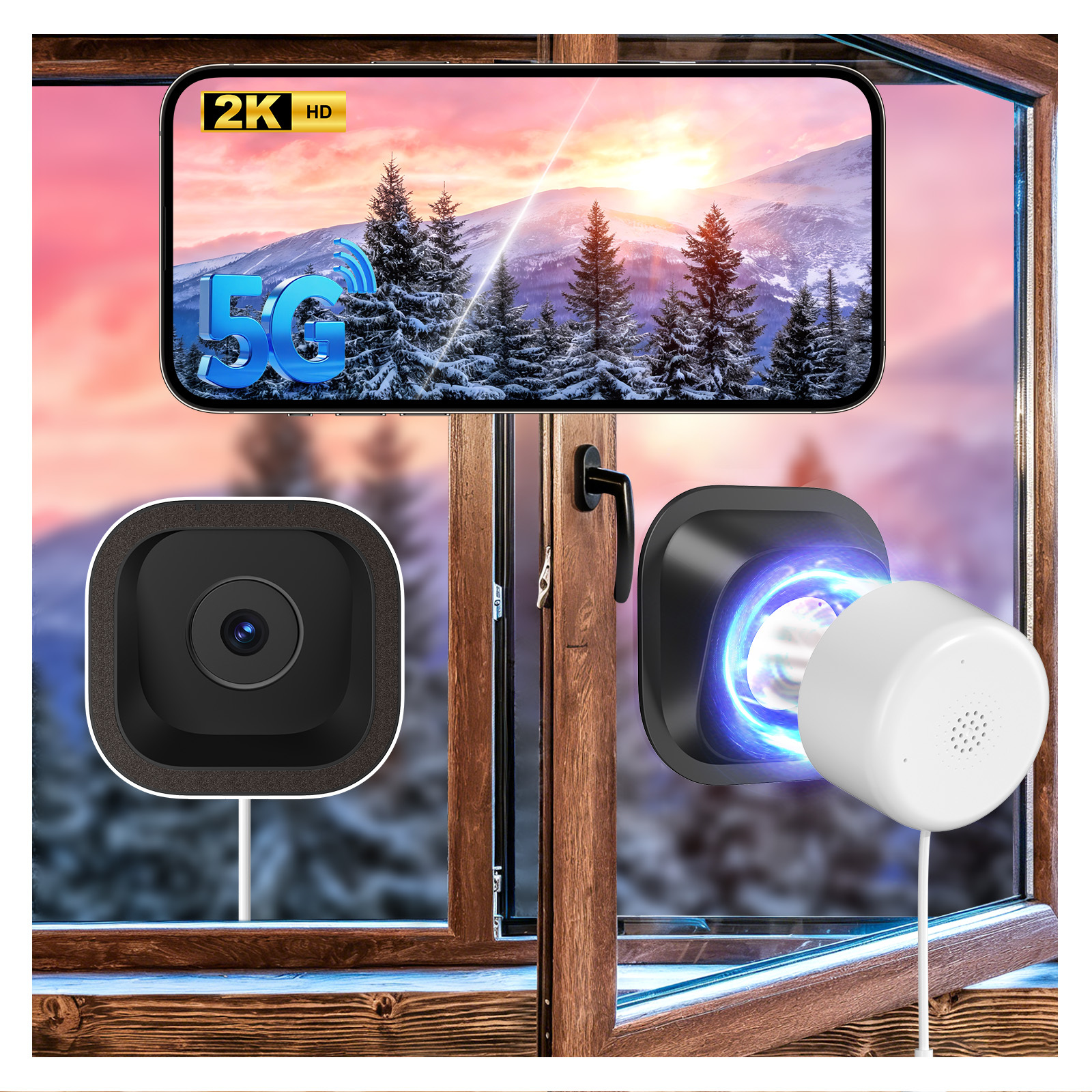 3MP Window Camera With Bracket WiFi Indoor Home Security Motion Detection Two-Way Audio Camera 7 3MP Window Camera With Bracket WiFi Indoor Home Security Motion Detection Two-Way Audio Camera - Afbeelding 7