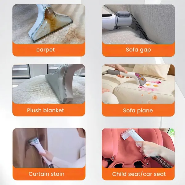 Handheld High Power Carpet Cleaner For Pet Hair Sofa Curtain Spray Suction Integrated Machine Household Clean Machine Vacuum 3 Handheld High Power Carpet Cleaner For Pet Hair Sofa Curtain Spray Suction Integrated Machine Household Clean Machine Vacuum - Afbeelding 3