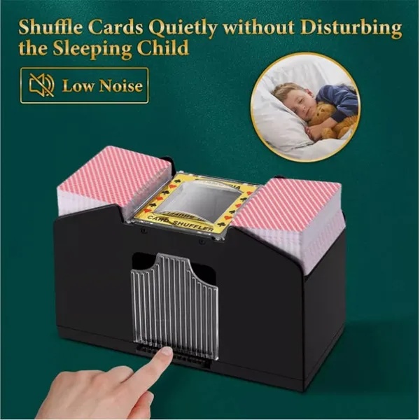 Elektrische Kaartenschudder, Automatische Pokerkaart Schudmachine voor 4 Decks, Casinostijl 2 Elektrische Kaartenschudder, Automatische Pokerkaart Schudmachine voor 4 Decks, Casinostijl - Afbeelding 2