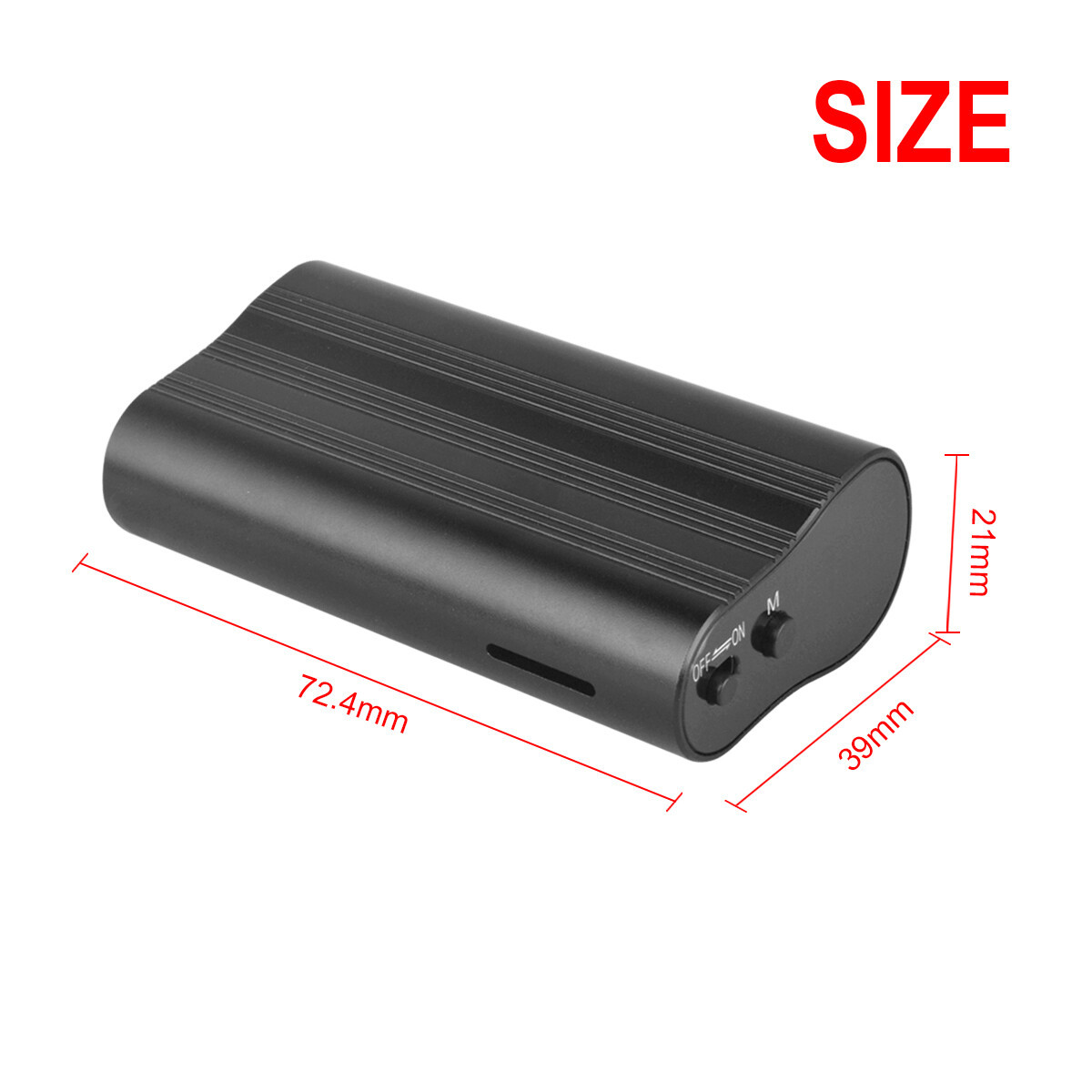 500 Hr 16GB Spy Digital Voice Activated Recorder Mini Audio Magnetic MP3 Player - Image 5