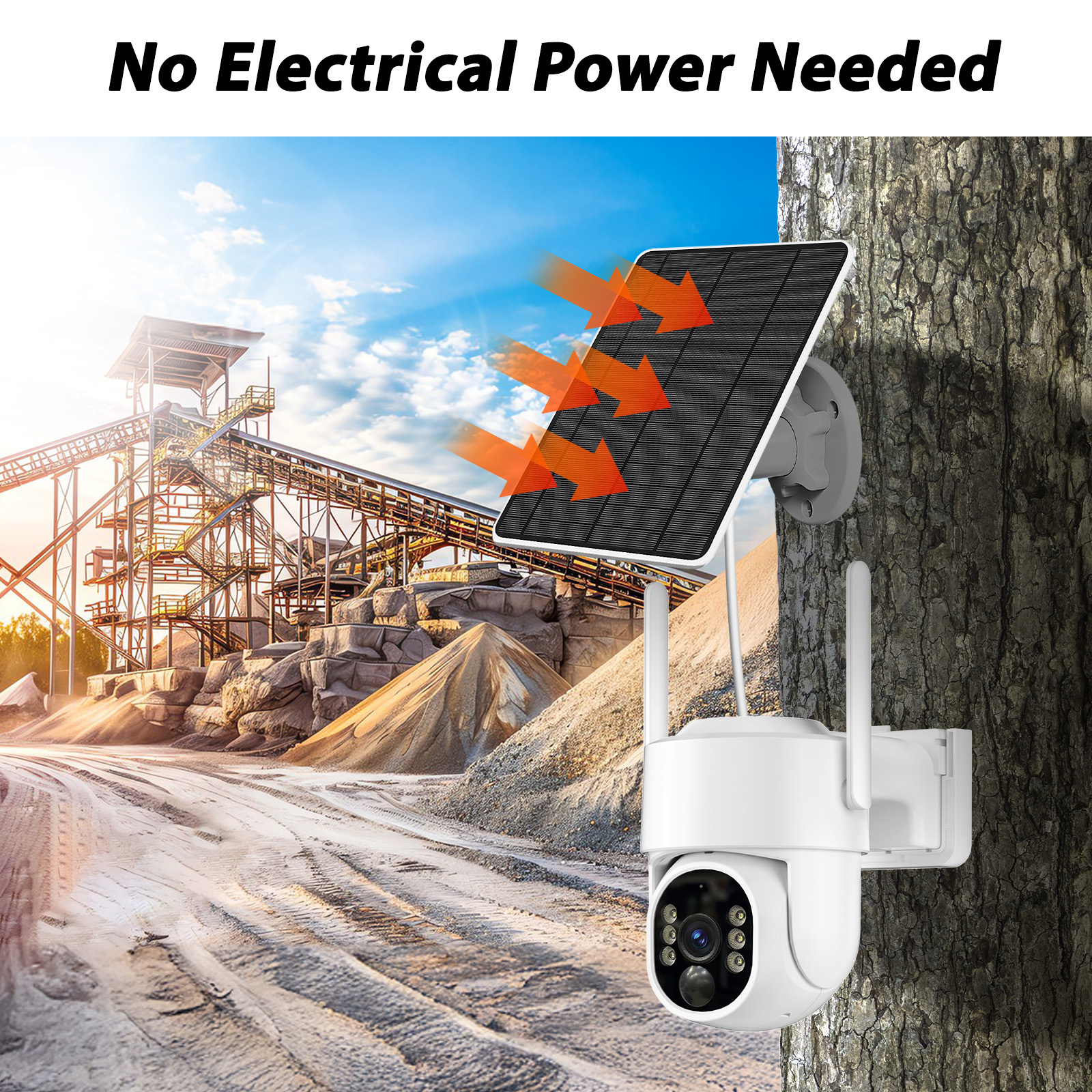 4G Rechargeable Battery PTZ CAMERA With 64GB Memory Card 4MP Dome Solar Camera CCTV Security 360 Degree Ip PTZ Camera 5 4G Rechargeable Battery PTZ CAMERA With 64GB Memory Card 4MP Dome Solar Camera CCTV Security 360 Degree Ip PTZ Camera - Afbeelding 5