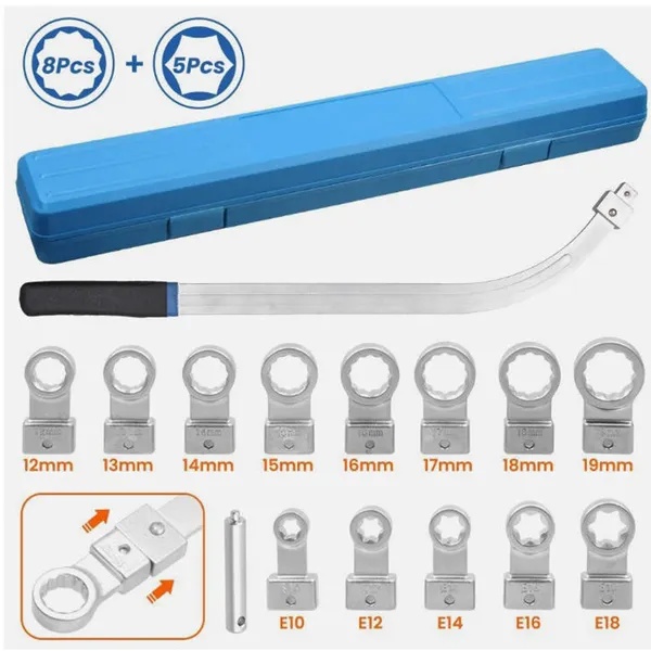 Professionele 15-Delige Distributieriem en V-Riem Afstelgereedschap Set, Chroom-Vanadiumstaal 5 Professionele 15-Delige Distributieriem en V-Riem Afstelgereedschap Set, Chroom-Vanadiumstaal - Afbeelding 5