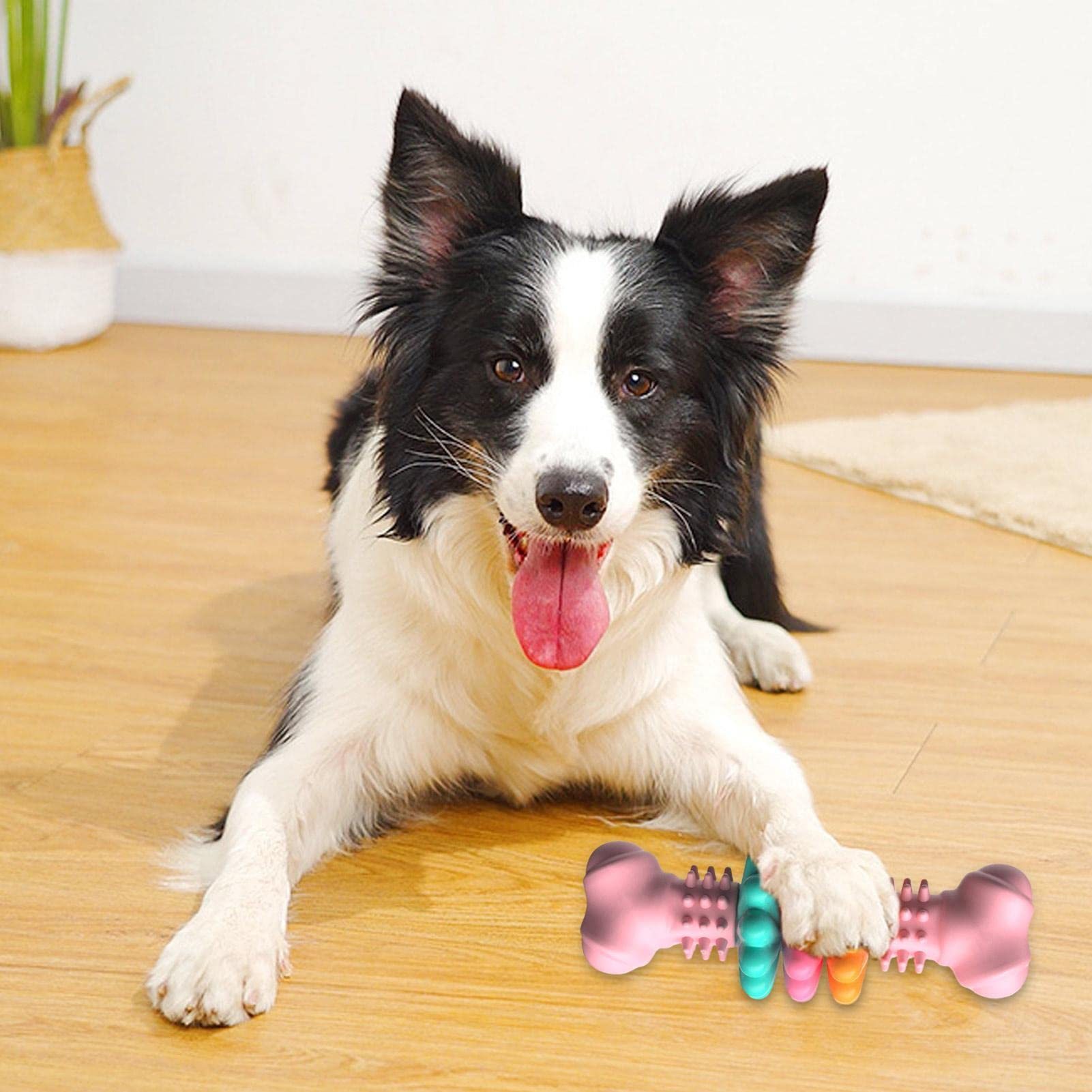 Dog Chew Toy Dog Bone Type Dogs Teeth Cleaning Toys Indestructible TPR Bone Chewing Bite Resistant Teething Toys Pet Products - Afbeelding 6