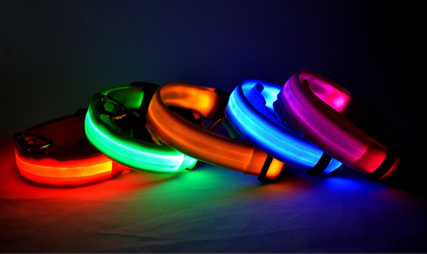 Nylon LED Pet Dog Luminous Collar Night Safety Flashing Glow in Dark Dog Cat Leash Adjustable Pet Supplies - Afbeelding 3