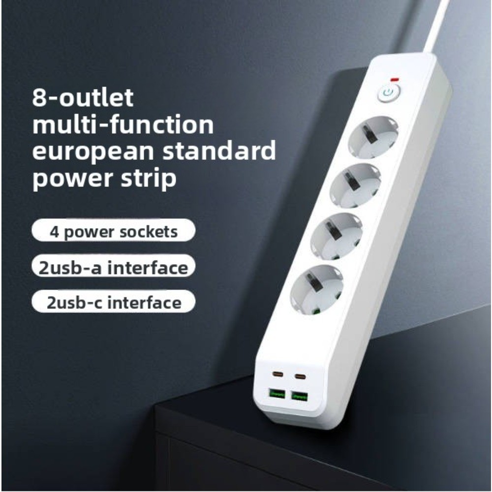 Stekkerdoos Multi-Outlet 4-Voudig met 2 USB-A en 2 USB-C 3 Stekkerdoos Multi-Outlet 4-Voudig met 2 USB-A en 2 USB-C - Afbeelding 3