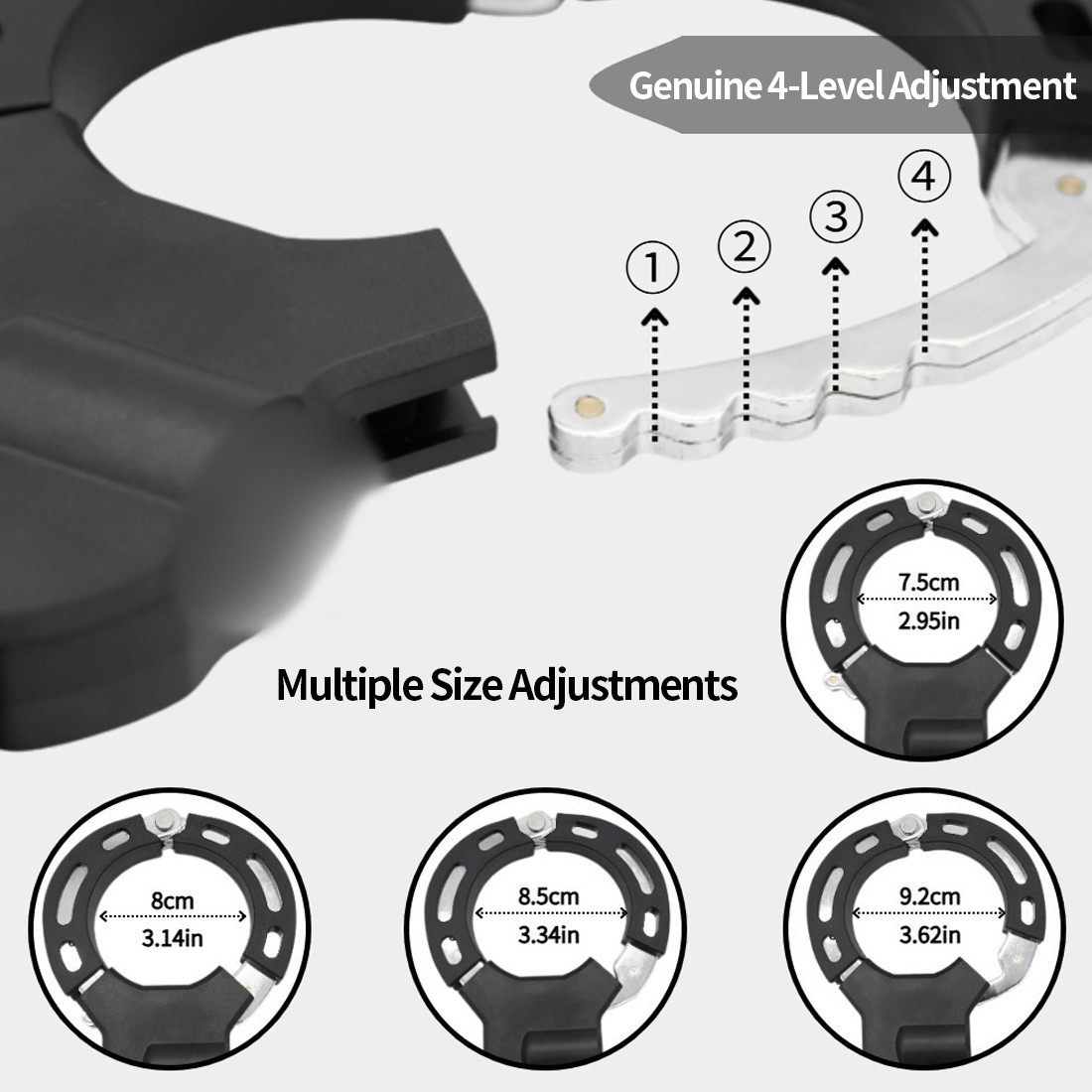 E-Scooter Handboei-slot voor Motor, Fiets, Diefstalbeveiliging 6 E-Scooter Handboei-slot voor Motor, Fiets, Diefstalbeveiliging - Afbeelding 6