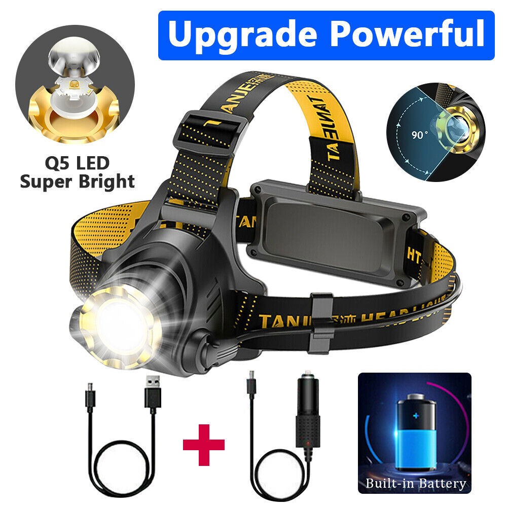 LED Telescopische Hoofdlamp Oplaadbaar met Zoom, Krachtige Zaklamp voor Vissen, Rijden, Camping, 3 Modi 1 LED Telescopische Hoofdlamp Oplaadbaar met Zoom, Krachtige Zaklamp voor Vissen, Rijden, Camping, 3 Modi
