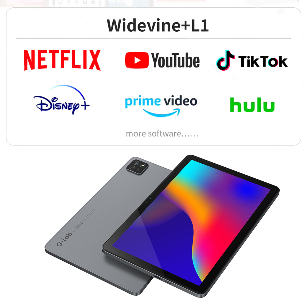 G-tab T9 Rockchip RK3562 Quad Core 3GB RAM 64GB ROM 10.1 Inch Android 14 Tablet PC, Grijs 6 G-tab T9 Rockchip RK3562 Quad Core 3GB RAM 64GB ROM 10.1 Inch Android 14 Tablet PC, Grijs - Afbeelding 6