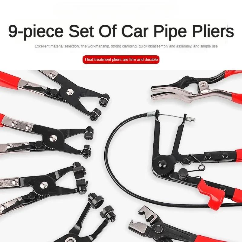 Support pan European shipping--Straight Throat Type Car Water Pipe Clamp Pliers, Oil Pipe Clamps, Snap Pliers Tools, Red Set 4 Support pan European shipping--Straight Throat Type Car Water Pipe Clamp Pliers, Oil Pipe Clamps, Snap Pliers Tools, Red Set - Afbeelding 4