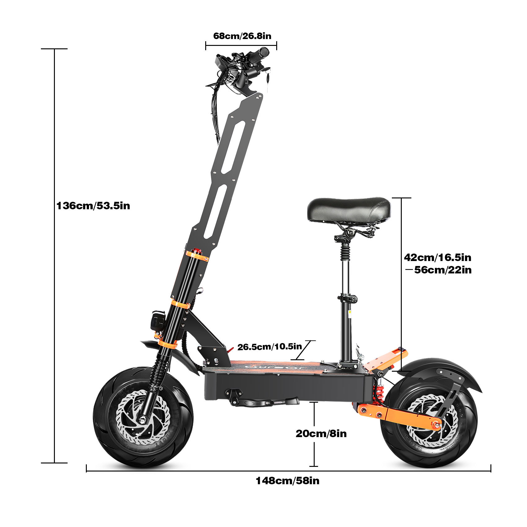 X8 Elektrische Scooter voor Woon-Werkverkeer met 13-Inch Wielen en 32 mph Bandenmaat 2 X8 Elektrische Scooter voor Woon-Werkverkeer met 13-Inch Wielen en 32 mph Bandenmaat - Afbeelding 2