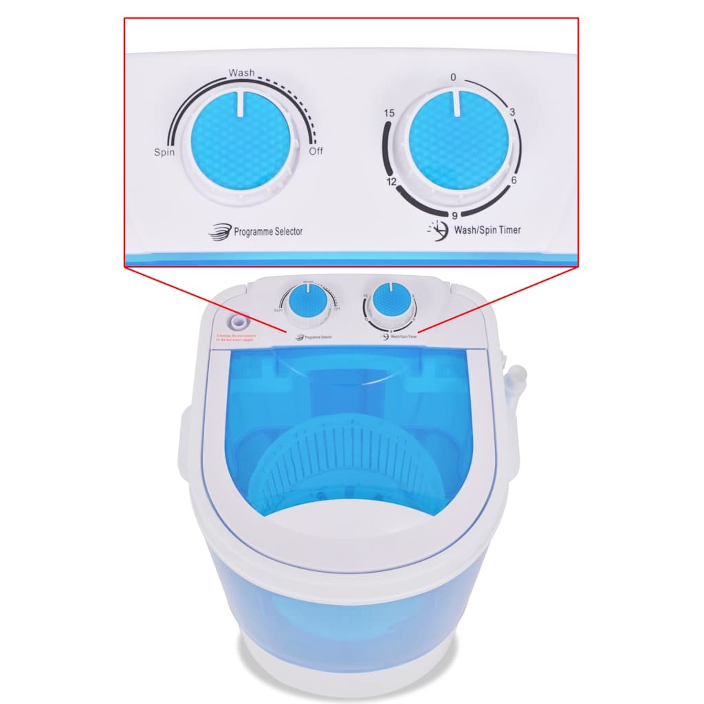 Mini Wasmachine met Centrifugefunctie en 1 Compartiment 7 Mini Wasmachine met Centrifugefunctie en 1 Compartiment - Afbeelding 7