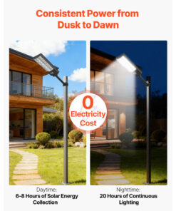 Alternative view of 8000W Solar Street Lights Outdoor, 450000LM, Commercial Parking Lot Lights Dusk To Dawn, LED Flood Security Lamp With Motion Sensor, IP67 Waterproof Outdoor Lighting, For Driveway Yard, 2 Pack