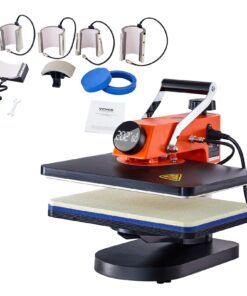 Warmtepers - 8-in-1 Sublimatiemachine voor Zelfgemaakte T-shirts/Petten/Mokken, 12x15 Multifunctionele Warmtepers met 360° Draaibare Zwenkarm