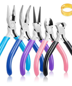 Alternative view of Vijfdelige Gekleurde Tangenset, 5-Delige Combinatietangenset in Diverse Kleuren, Multifunctionele Tangen voor Doe-Het-Zelvers en Hobbyisten