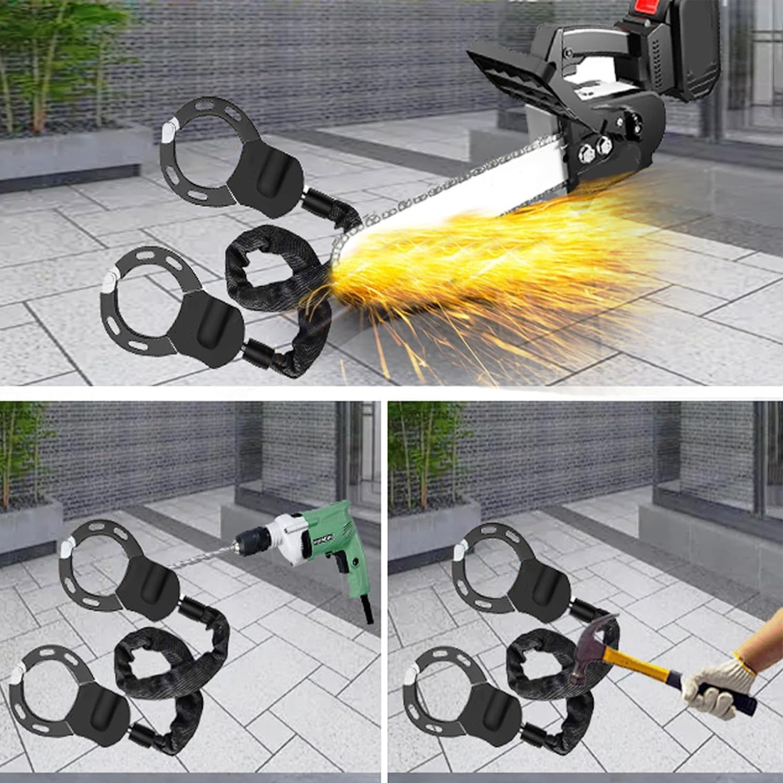 E-Scooter Handboei-slot voor Motor, Fiets, Diefstalbeveiliging 3 E-Scooter Handboei-slot voor Motor, Fiets, Diefstalbeveiliging - Afbeelding 3