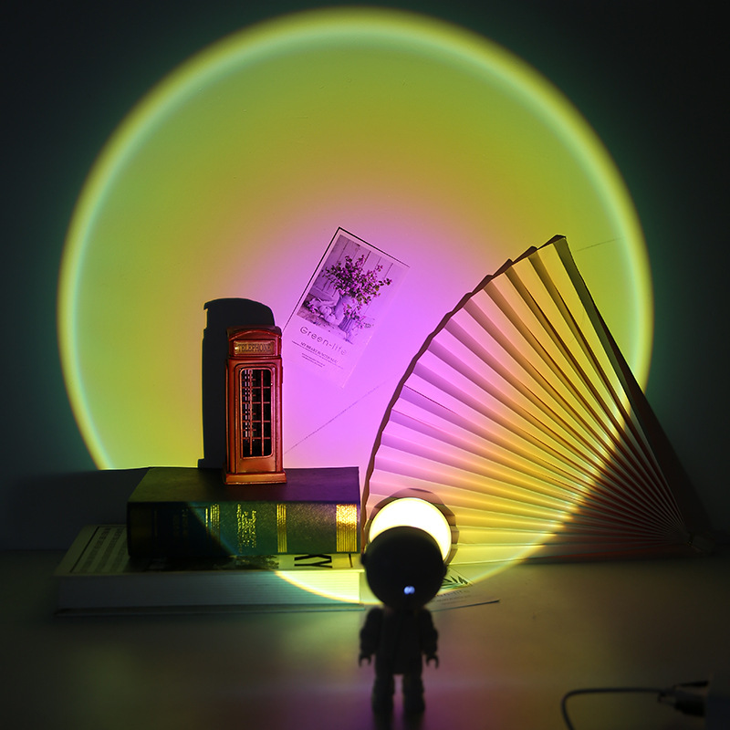 Oplaadbare Astronaut Robot Regenboogprojectie Zonlamp Tafellamp Zonsondergang Sfeerlamp Dimbaar 4 Oplaadbare Astronaut Robot Regenboogprojectie Zonlamp Tafellamp Zonsondergang Sfeerlamp Dimbaar - afbeelding 4
