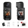 Ormos Mini Action Camera With 180 Degree Rotating Lens - 2.7K Ultra HD Thumb-Sized Camera, Magnetic Mount, WiFi APP Control, Portable Wearable Camera For Outdoor Sports & Daily Vlogging