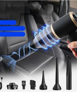 4-in-1 13000Pa Snoerloze Mini Handstofzuiger, Nat en Droog, voor Auto, Kantoor, Thuis