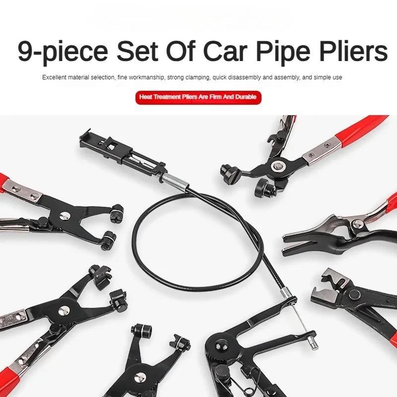 Support pan European shipping--Straight Throat Type Car Water Pipe Clamp Pliers, Oil Pipe Clamps, Snap Pliers Tools, Red Set 5 Support pan European shipping--Straight Throat Type Car Water Pipe Clamp Pliers, Oil Pipe Clamps, Snap Pliers Tools, Red Set - Afbeelding 5