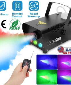 400W Fog Machine RGB LED Party Club DJ Fogger Rapid Heating Remote Control Wedding Stage Smoke Machine