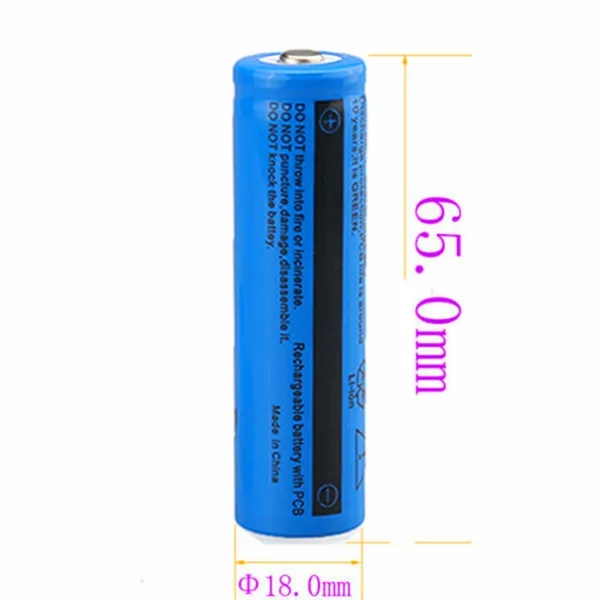 2/4 Stuks 3000mAh 3,7V Accu en Oplader voor Batterijen zoals Zaklampen, Vervanging 3 2/4 Stuks 3000mAh 3,7V Accu en Oplader voor Batterijen zoals Zaklampen, Vervanging - Afbeelding 3