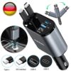 Support pan European shipping--Car USB Cigarette Lighter Fast Charger (120W 4-Port Retractable Cable) 12 Support pan European shipping--Car USB Cigarette Lighter Fast Charger (120W 4-Port Retractable Cable)