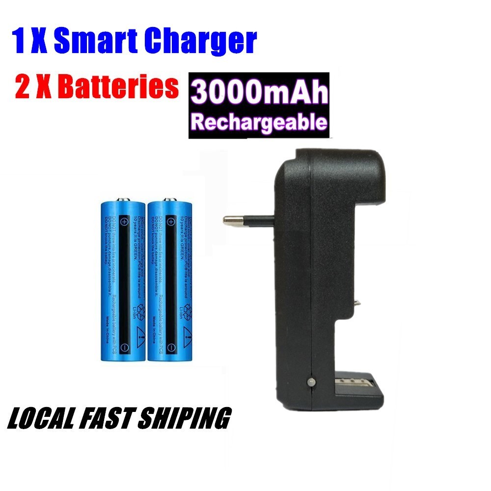 Battery Charger With 18650 Li-ion Batteries 3.7V 3000mAh - Image 2