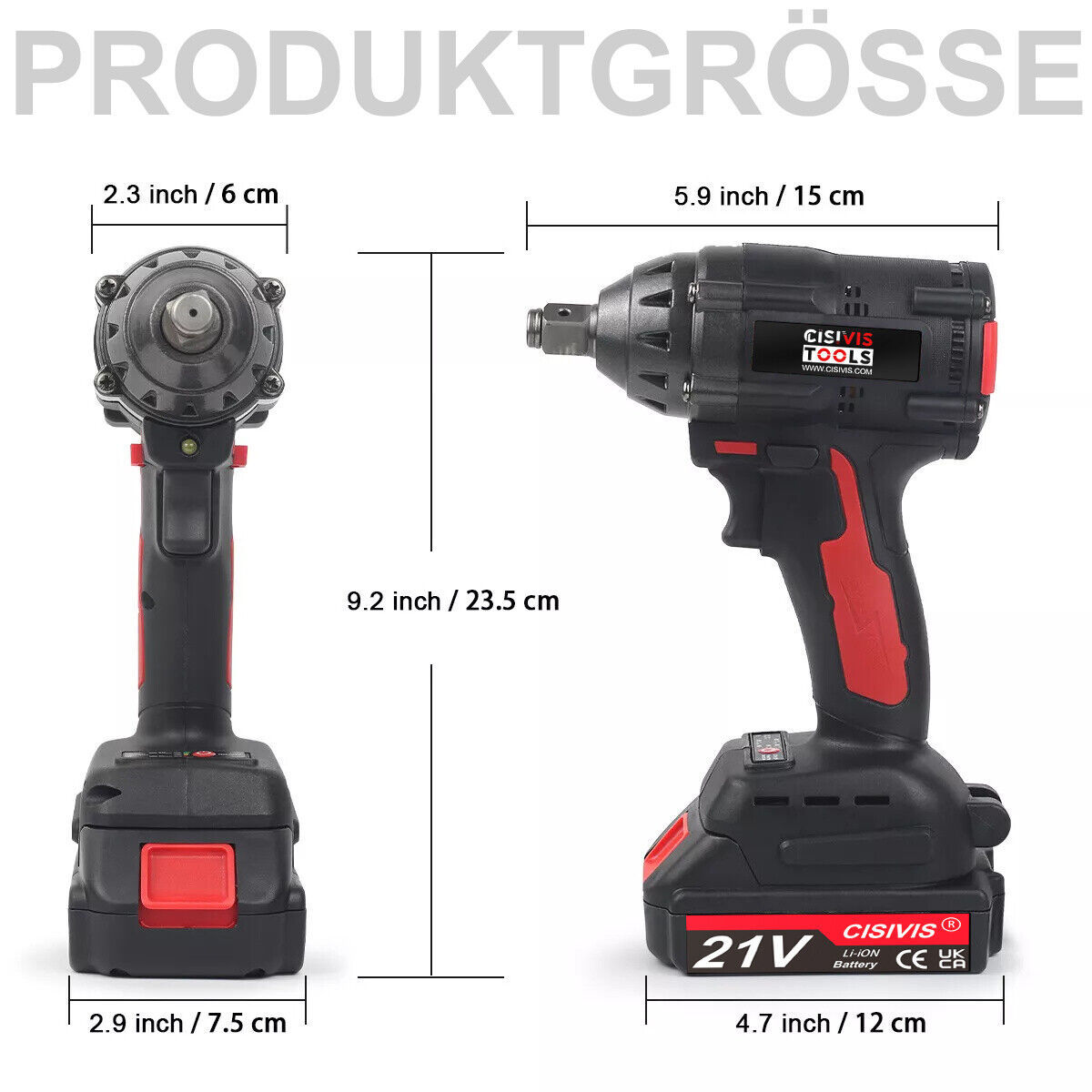 21V Snoerloze Borstelloze Slagmoersleutel 1000Nm Hoog Koppel met 2x 3000mAh Accu's en Doppen 3 21V Snoerloze Borstelloze Slagmoersleutel 1000Nm Hoog Koppel met 2x 3000mAh Accu's en Doppen - Afbeelding 3