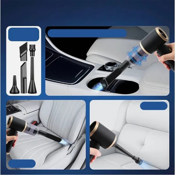 4-in-1 13000Pa Snoerloze Mini Handstofzuiger, Nat en Droog, voor Auto, Kantoor, Thuis 2 4-in-1 13000Pa Snoerloze Mini Handstofzuiger, Nat en Droog, voor Auto, Kantoor, Thuis - Afbeelding 2