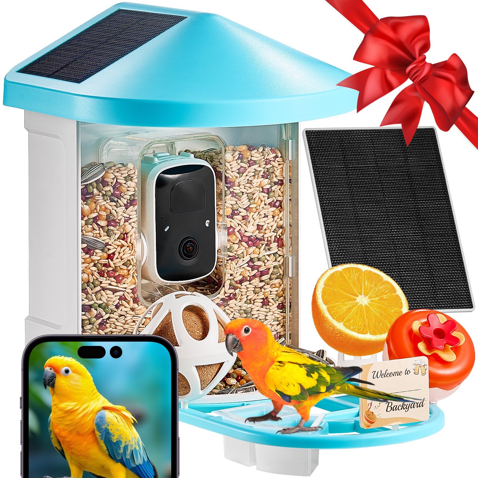 Smart Bird Feeder With Camera AI Identify 10000+ Bird Specie Solar-Powered 1 Smart Bird Feeder With Camera AI Identify 10000+ Bird Specie Solar-Powered