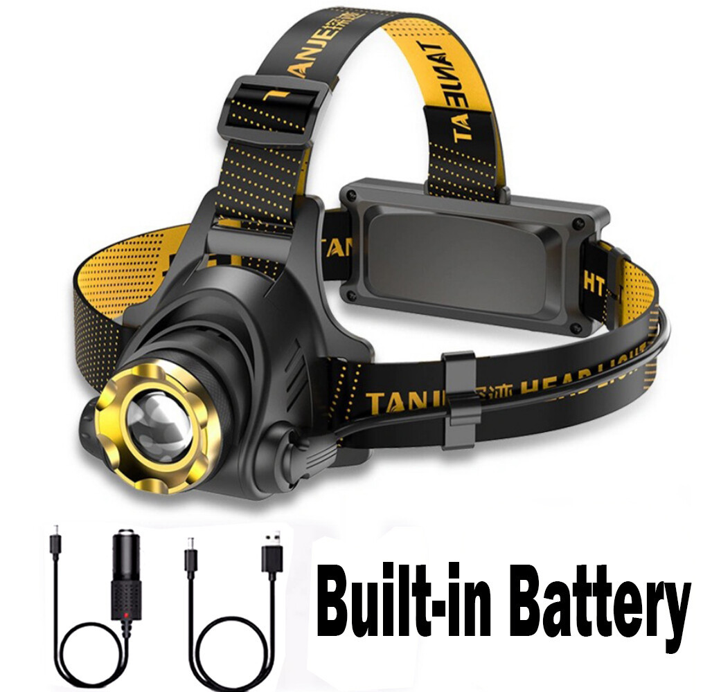 LED Telescopische Hoofdlamp Oplaadbaar met Zoom, Krachtige Zaklamp voor Vissen, Rijden, Camping, 3 Modi 2 LED Telescopische Hoofdlamp Oplaadbaar met Zoom, Krachtige Zaklamp voor Vissen, Rijden, Camping, 3 Modi - Afbeelding 2
