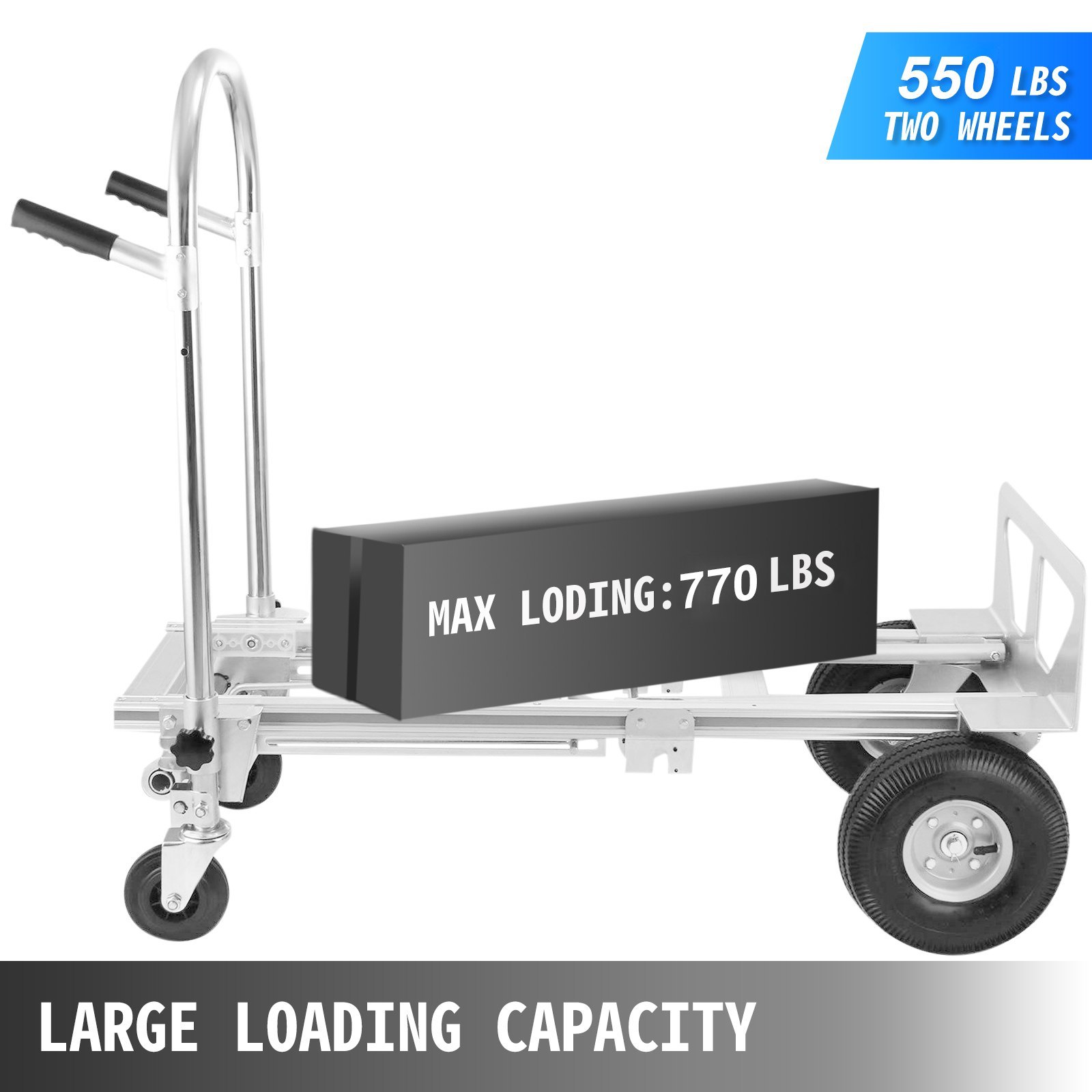 Inklapbare Steekwagen 3-in-1 Aluminium Handtrolley - Duurzaam en Opvouwbaar 5 Inklapbare Steekwagen 3-in-1 Aluminium Handtrolley - Duurzaam en Opvouwbaar - Afbeelding 5