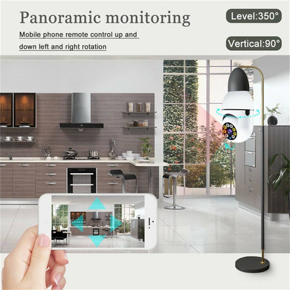 IR E27 Light Bulb Camera 1080P HD Wireless Wifi Smart Home Security Camera 5 IR E27 Light Bulb Camera 1080P HD Wireless Wifi Smart Home Security Camera - Afbeelding 5