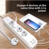 Stekkerdoos Multi-Outlet 4-Voudig met 2 USB-A en 2 USB-C 6 Stekkerdoos Multi-Outlet 4-Voudig met 2 USB-A en 2 USB-C