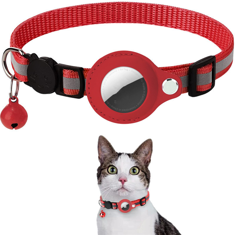 Reflective Collar Waterproof Holder Case For Airtag Air Tag Airtags Protective Cover Cat Dog Kitten Puppy Nylon Collar - Afbeelding 10