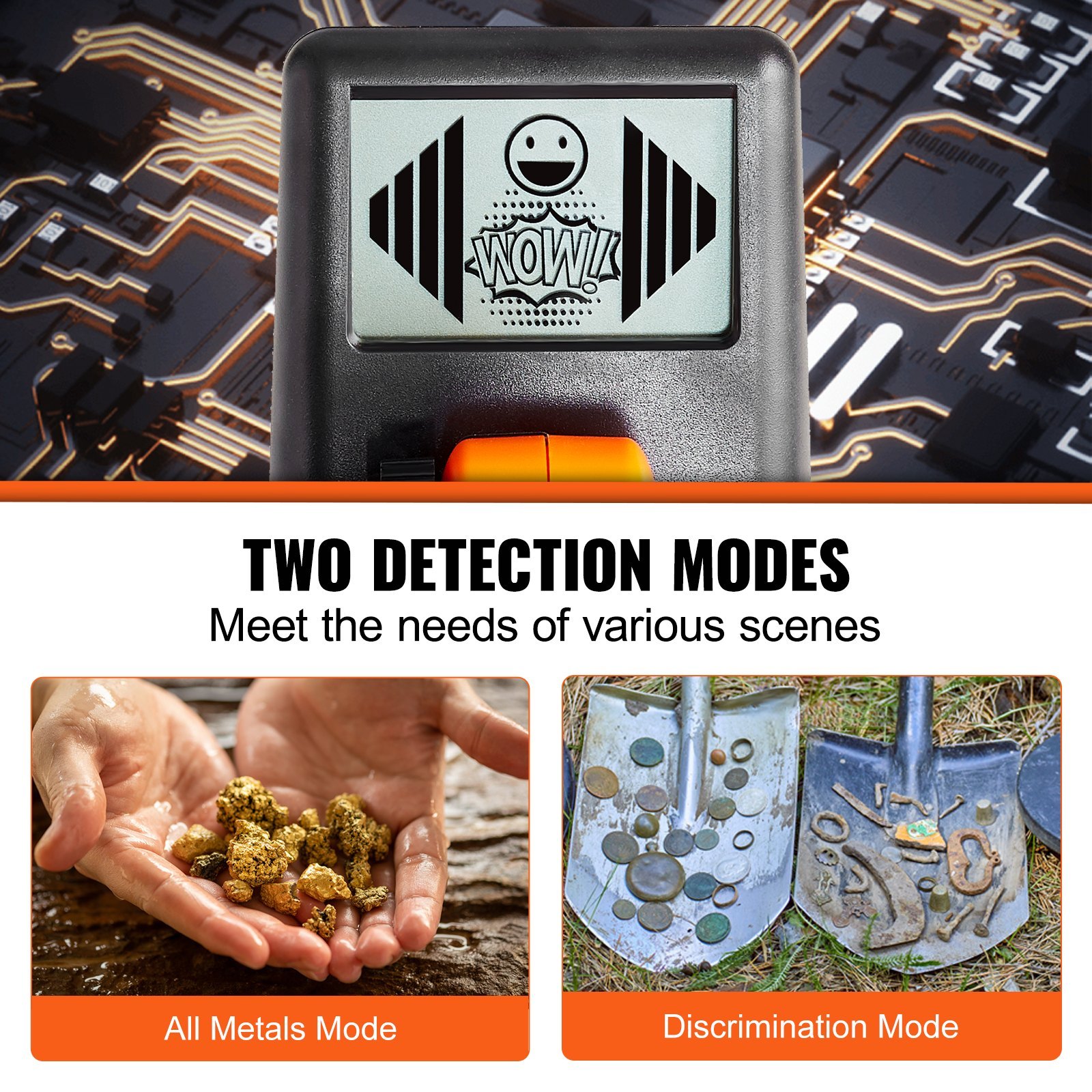 Metaaldetector Kit voor Kinderen, Multifunctionele Professionele Detector met 2 Modi, Metaalzoeker, Waterdichte 15,2cm Spoel voor Grotere Diepte, met Schepje en Draagtas 3 Metaaldetector Kit voor Kinderen, Multifunctionele Professionele Detector met 2 Modi, Metaalzoeker, Waterdichte 15,2cm Spoel voor Grotere Diepte, met Schepje en Draagtas - Afbeelding 3