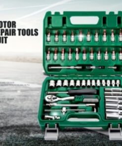 46-Delige 1/4 Ratelsleutel Combinatie Dopsleutelset voor Autoreparatie