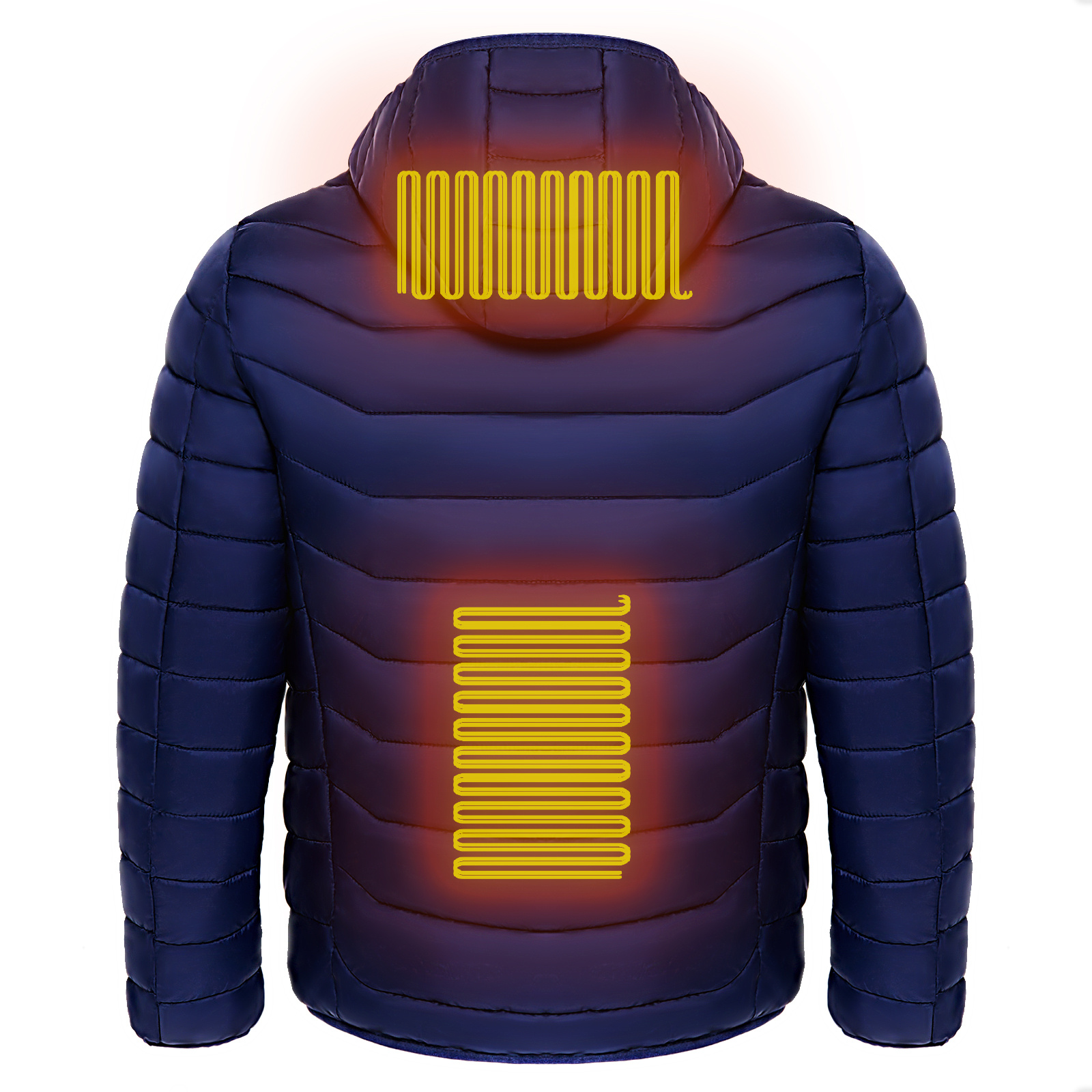Men Heated Puffer Jacket Electric Heating Coat Insulated Hood Windbreaker 9Heat Zones - Image 6