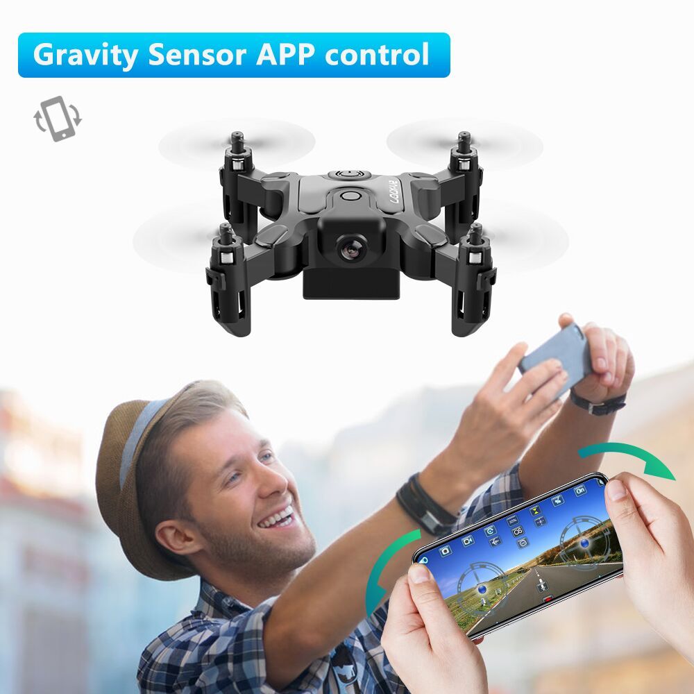DE V2 Mini Drone Selfie WIFI FPV With HD Camera Foldable Arm RC Quadcopter Toy - Image 9